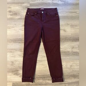 Dear John Dark Red Ankle Jeans